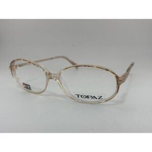 TOPAZ - Clear Taupe AT269 Marble Acetate  Oval Glasses Frames